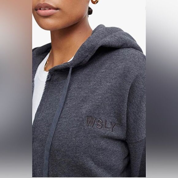 Bandier x WSLY Ecosoft Cropped Zip Up Hoodie - Picture 3 of 13